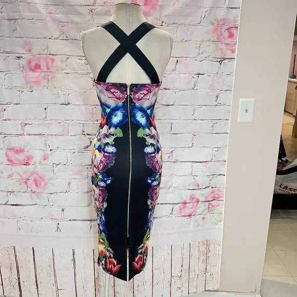 Ted Baker 'Deony' Buckle Strap Sheath Dress size 1 - Picture 9 of 13